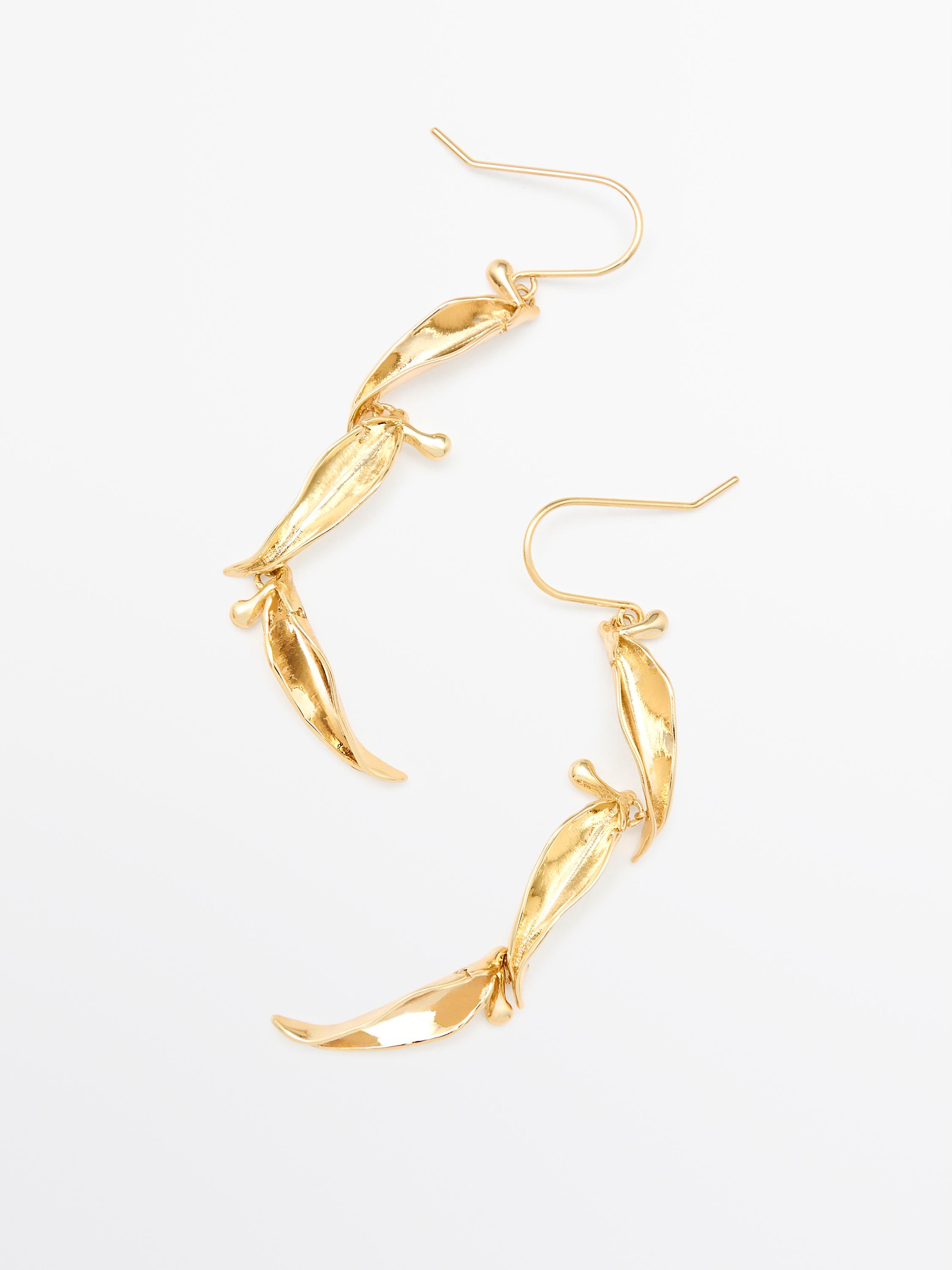 Boucles d’oreilles pendantes feuilles